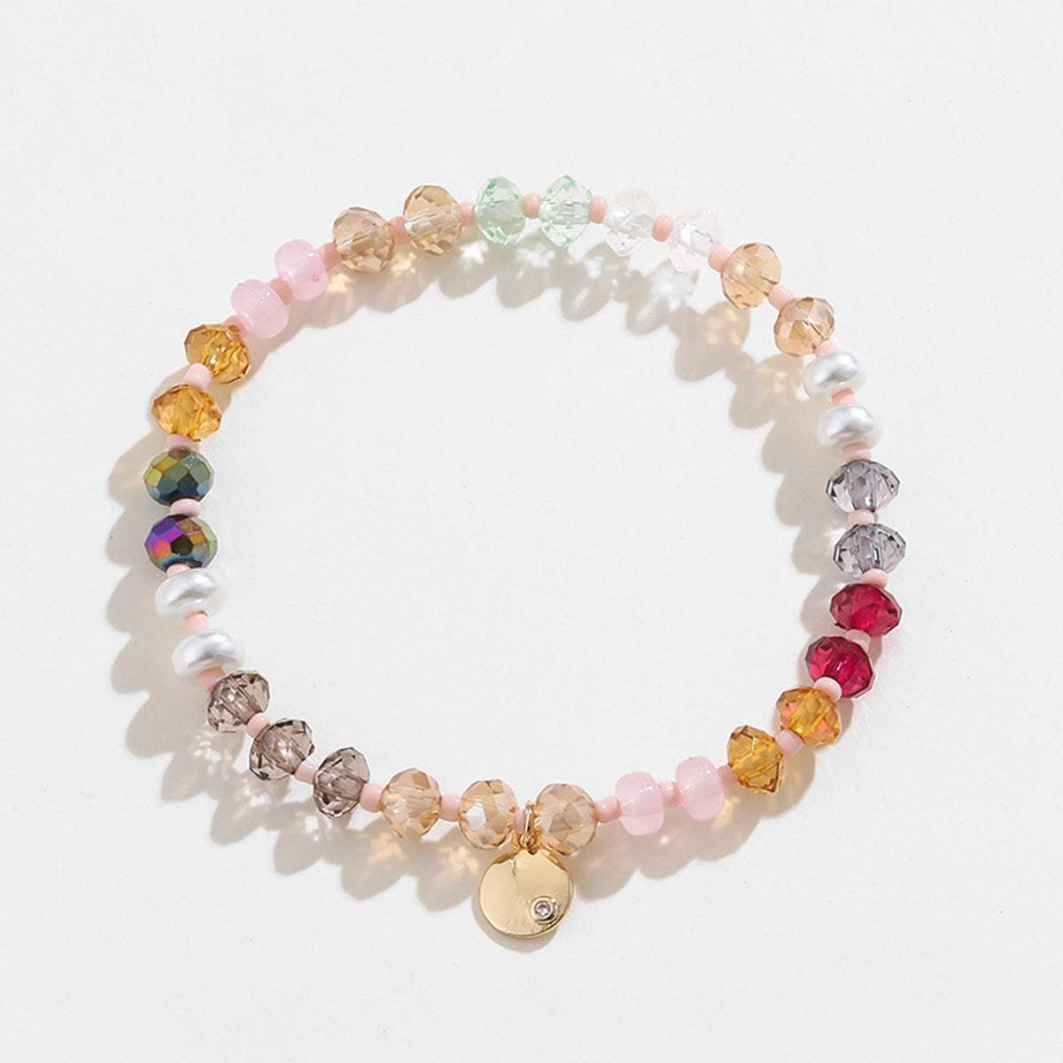 Copper Glass Bead Charm Bracelet Bracelets - Tophatter Daily Deals
