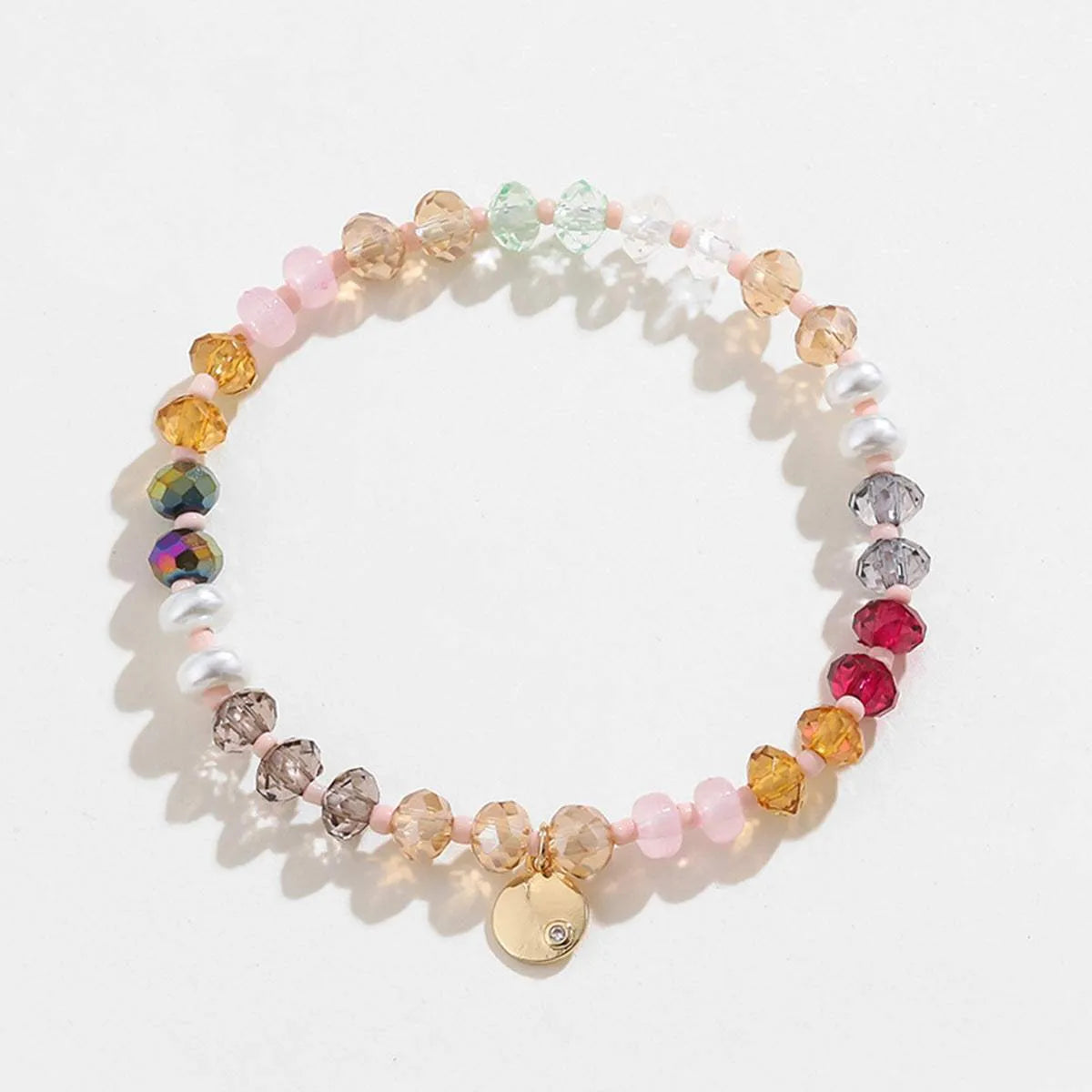 Copper Glass Bead Charm Bracelet Bracelets - Tophatter Daily Deals