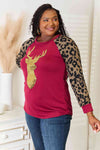 Heimish Full Size Animal Print Reindeer Top Women's T-Shirts - Tophatter Daily Deals