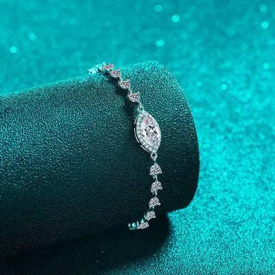1 Carat Moissanite 925 Sterling Silver Bracelet Moissanite - Tophatter Daily Deals