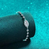 1 Carat Moissanite 925 Sterling Silver Bracelet Moissanite - Tophatter Daily Deals