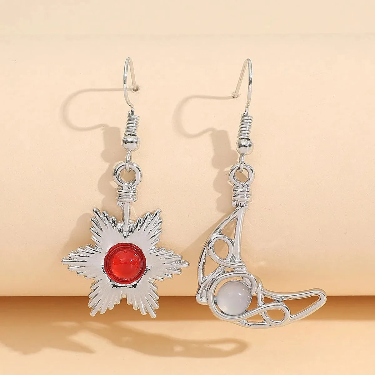 Beaded Alloy Earrings Silver One Size Earrings - Tophatter Daily Deals