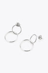 925 Sterling Silver Double Hoop Drop Earrings Earrings - Tophatter Daily Deals