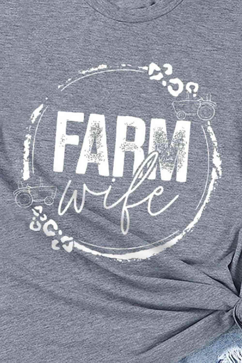 FARM WIFE Graphic Tee Shirt Women's T-Shirts - Tophatter Daily Deals