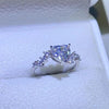 1 Carat Moissanite 925 Sterling Silver Ring Moissanite - Tophatter Daily Deals