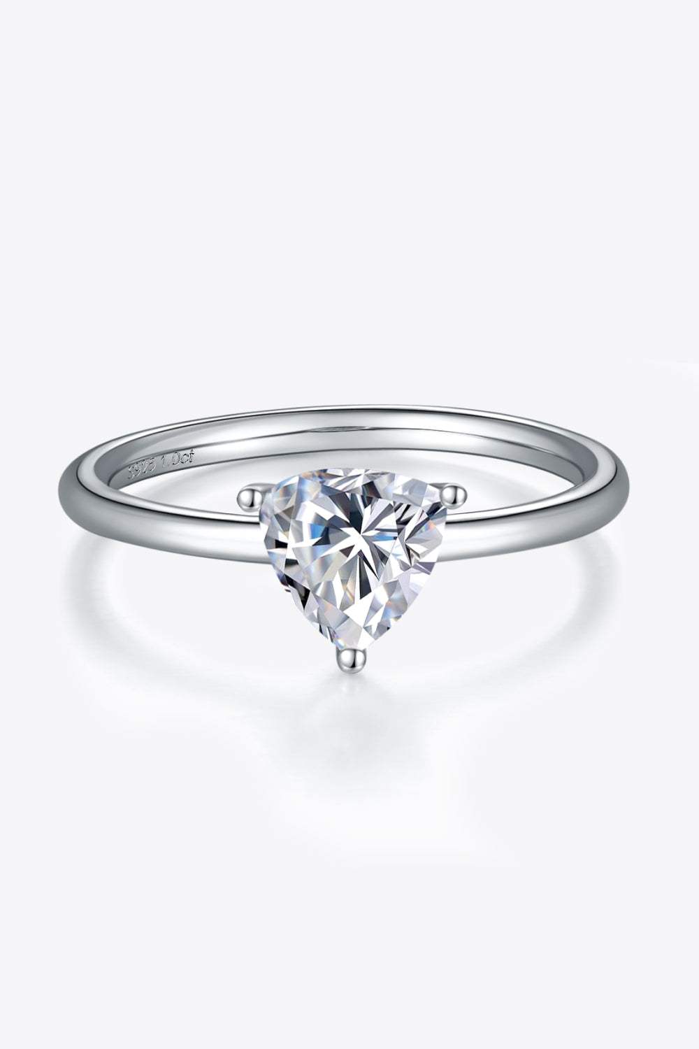 1 Carat Moissanite 925 Sterling Silver Solitaire Ring Rings - Tophatter Daily Deals