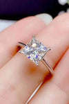 5 Carat Moissanite Solitaire Ring Silver Moissanite - Tophatter Daily Deals