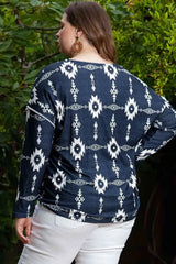 Plus Size Exposed Seams Round Neck Long Sleeve T-Shirt Women's T-Shirts - Tophatter Daily Deals