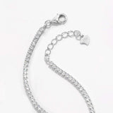 925 Sterling Silver Inlaid Zircon Bracelet Bracelets - Tophatter Daily Deals
