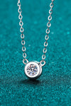 Moissanite Round Pendant Chain Necklace Moissanite - Tophatter Daily Deals