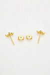 Inlaid 925 Sterling Silver Stud Earrings Earrings - Tophatter Daily Deals