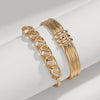 Gold-Plated Alloy Cuff Bracelet Bracelets - Tophatter Daily Deals