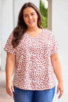 Plus Size Printed V-Neck Short Sleeve Blouse Leopard Blouses - Tophatter Daily Deals