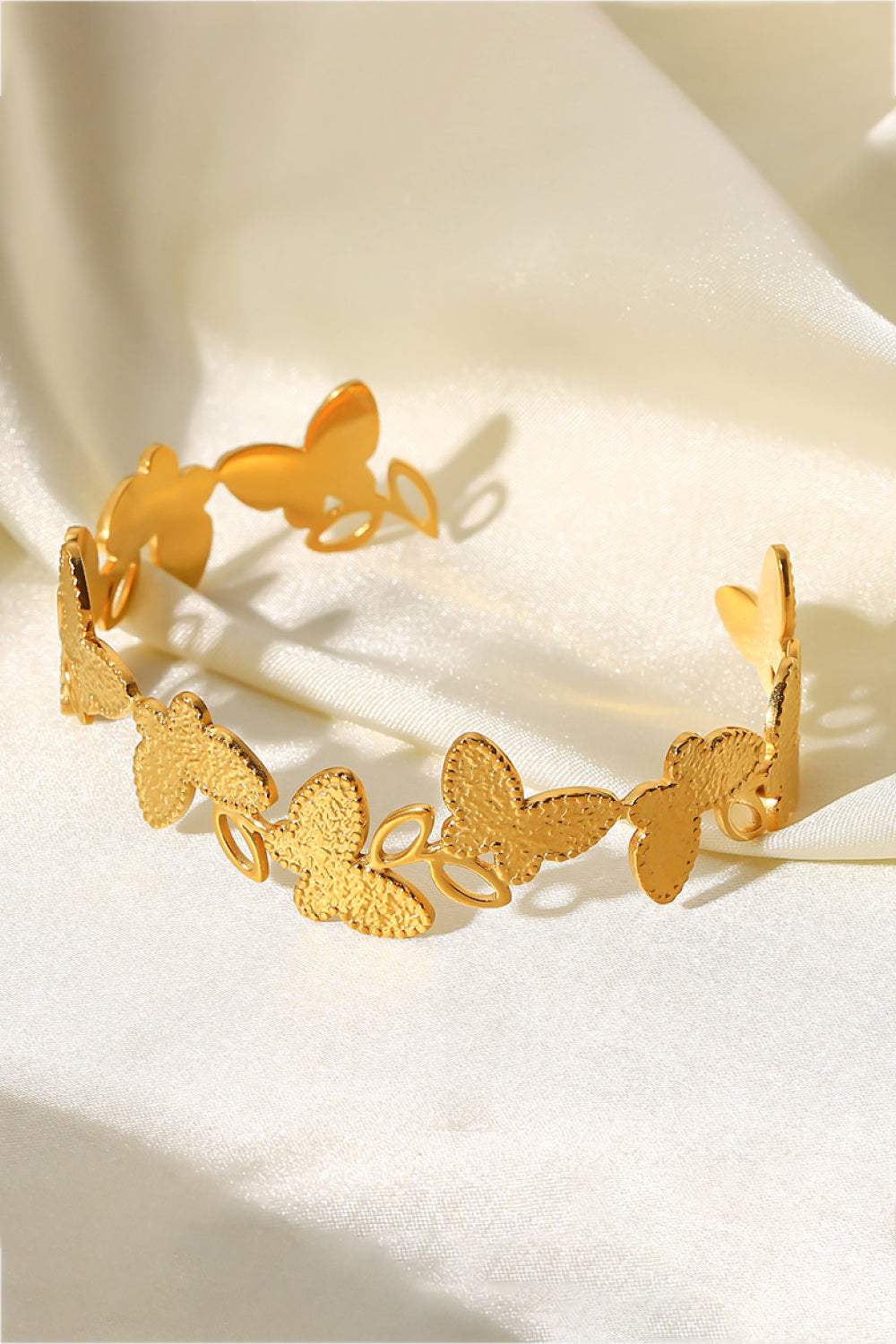 Butterfly-Shape Open Bracelet Gold One Size Bracelets - Tophatter Daily Deals