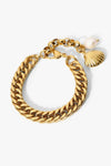 18K Gold-Plated Curb Chain Bracelet Gold One Size Bracelets - Tophatter Daily Deals