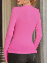 Surplice Long Sleeve T-Shirt Women's T-Shirts - Tophatter Daily Deals