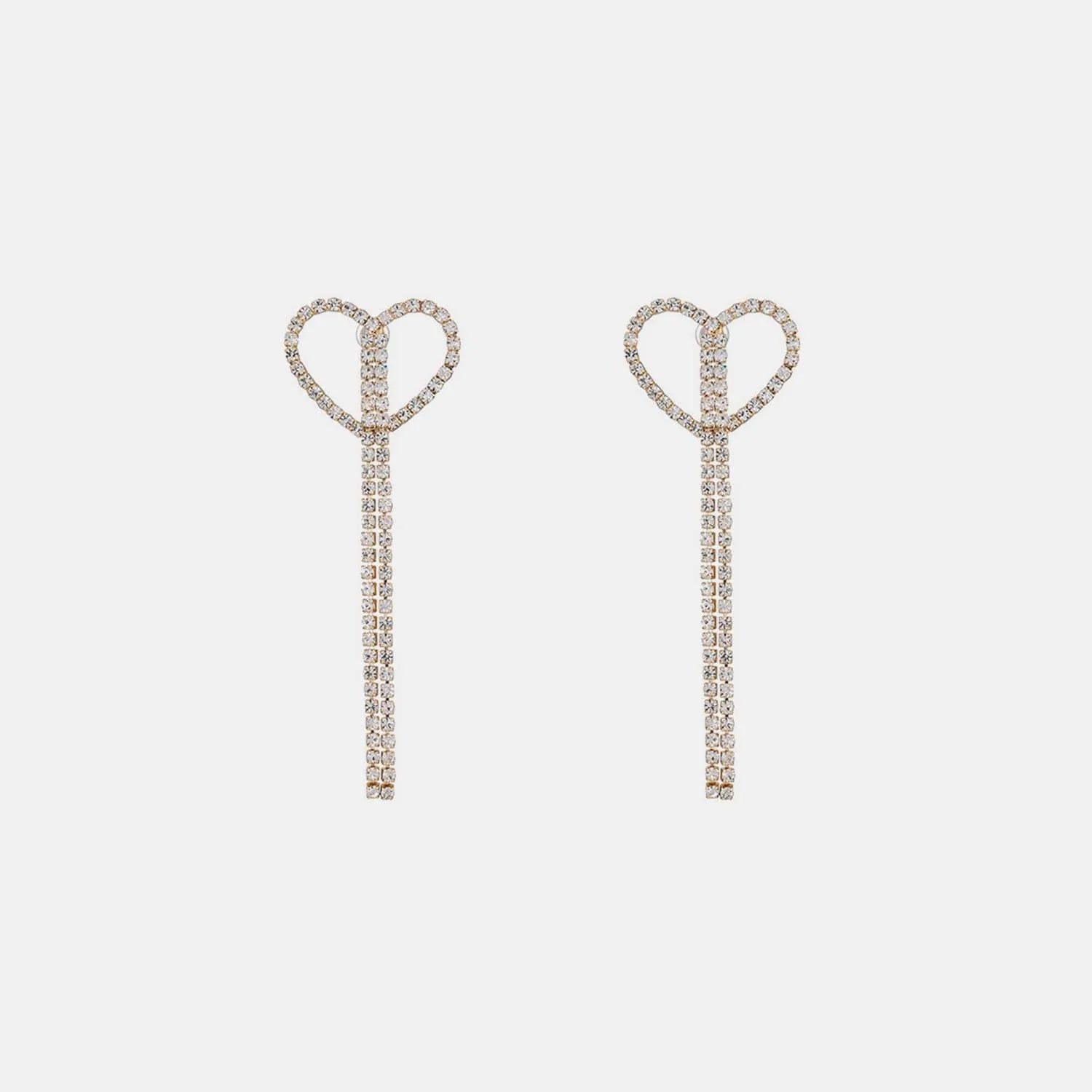 Heart Shape Gold-Plated Alloy Earrings Style A One Size Earrings - Tophatter Daily Deals