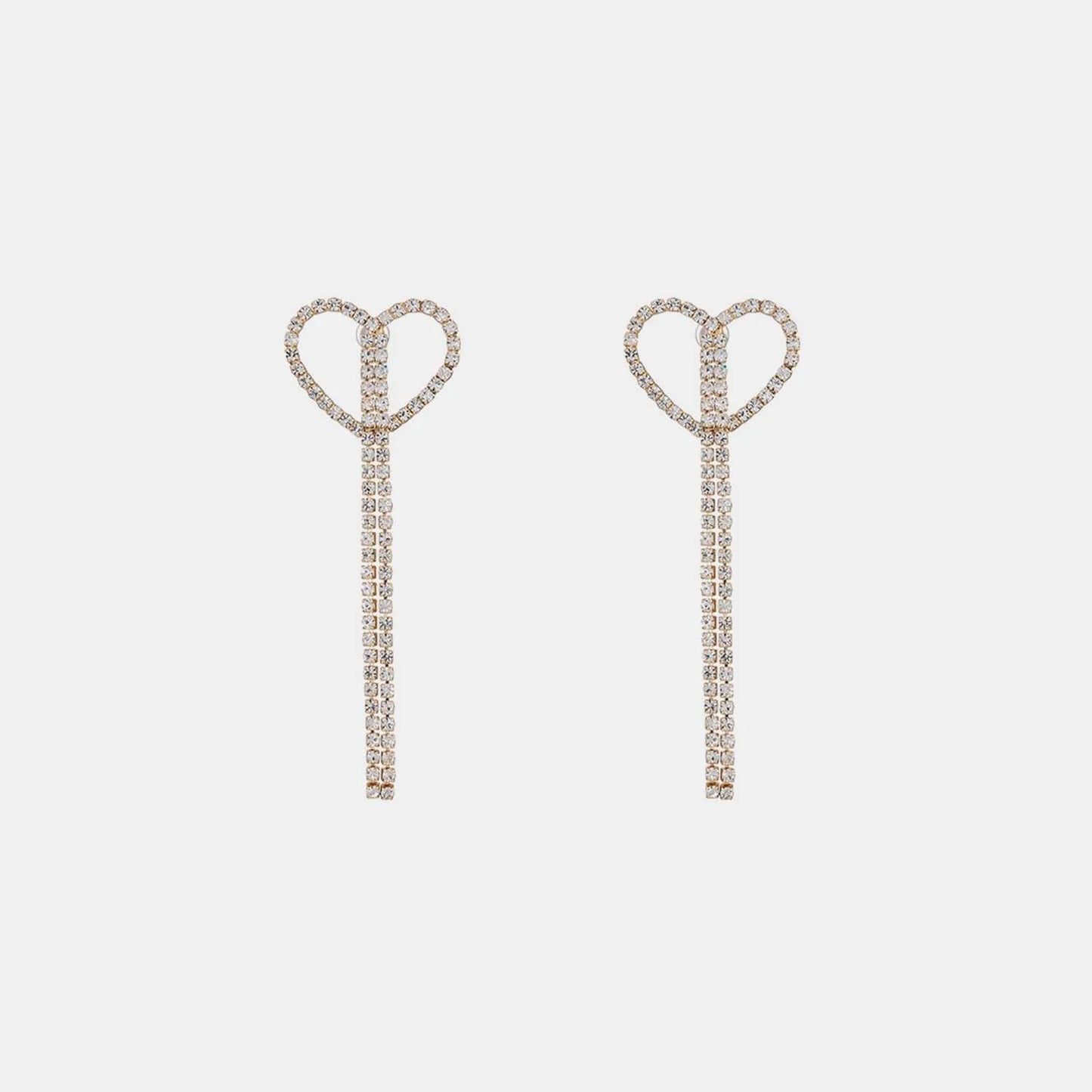 Heart Shape Gold-Plated Alloy Earrings Style A One Size Earrings - Tophatter Daily Deals