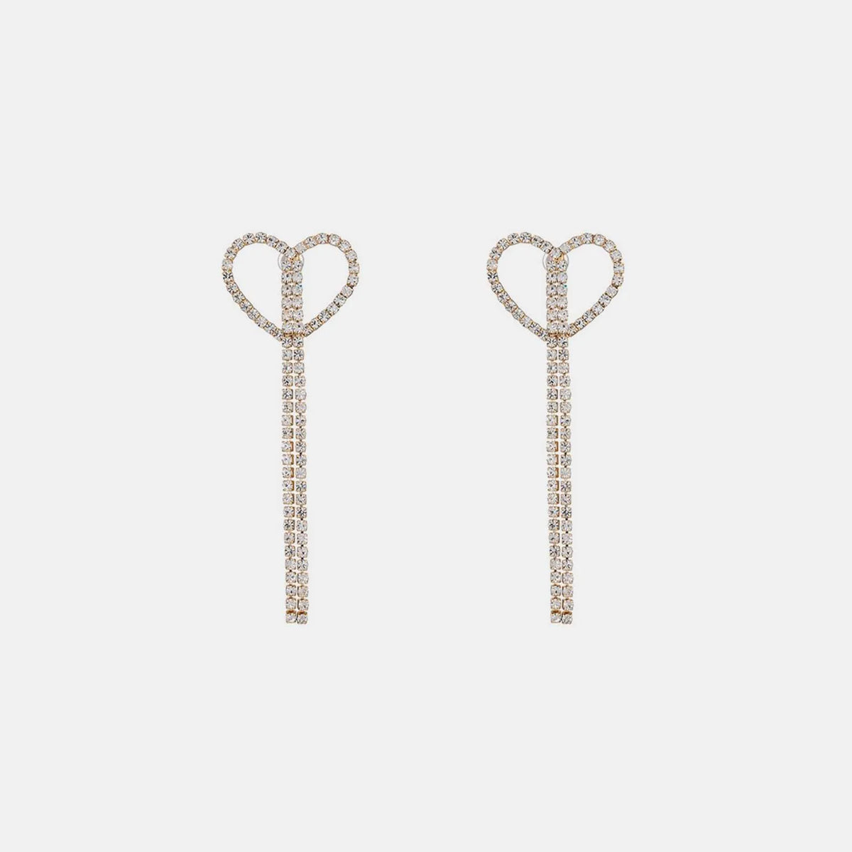 Heart Shape Gold-Plated Alloy Earrings Style A One Size Earrings - Tophatter Daily Deals