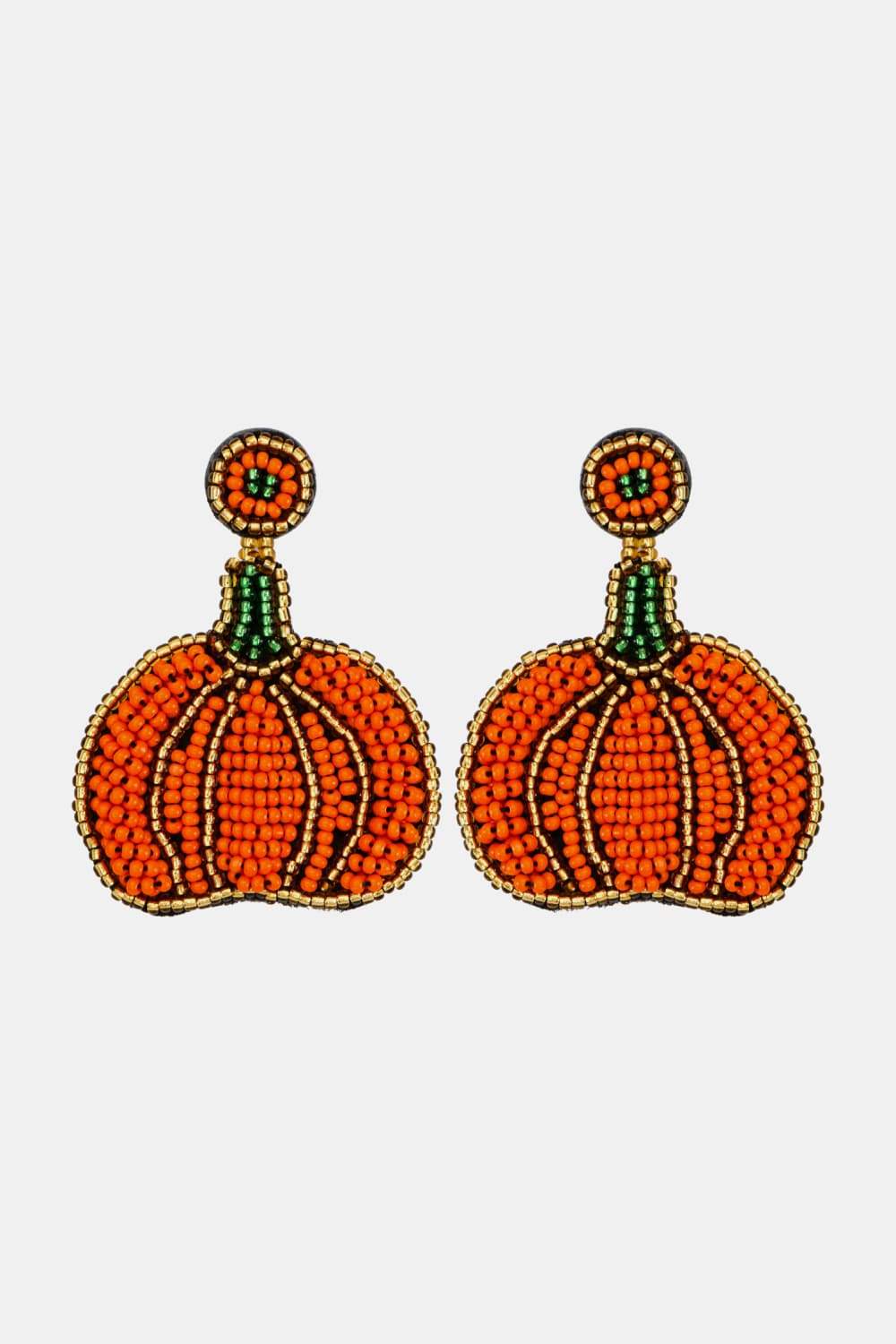 Beads Detail Pumpkin Shape Dangle Earring Pumpkin One Size Earrings - Tophatter Daily Deals