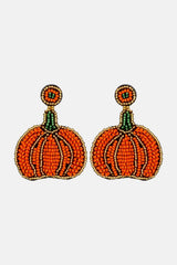 Beads Detail Pumpkin Shape Dangle Earring Pumpkin One Size Earrings - Tophatter Daily Deals