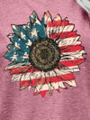 US Flag Flower Graphic Tee Women's T-Shirts - Tophatter Daily Deals