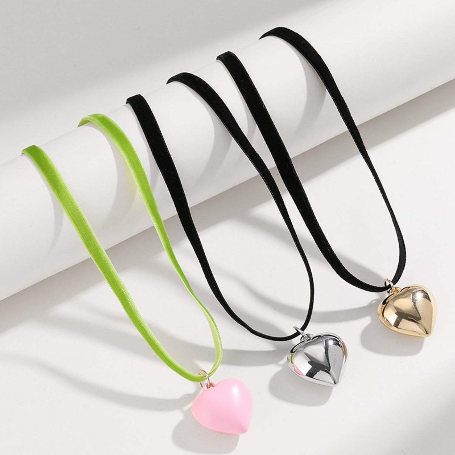 Heart Pendant Velvet Rope Choker Necklace Necklaces - Tophatter Daily Deals