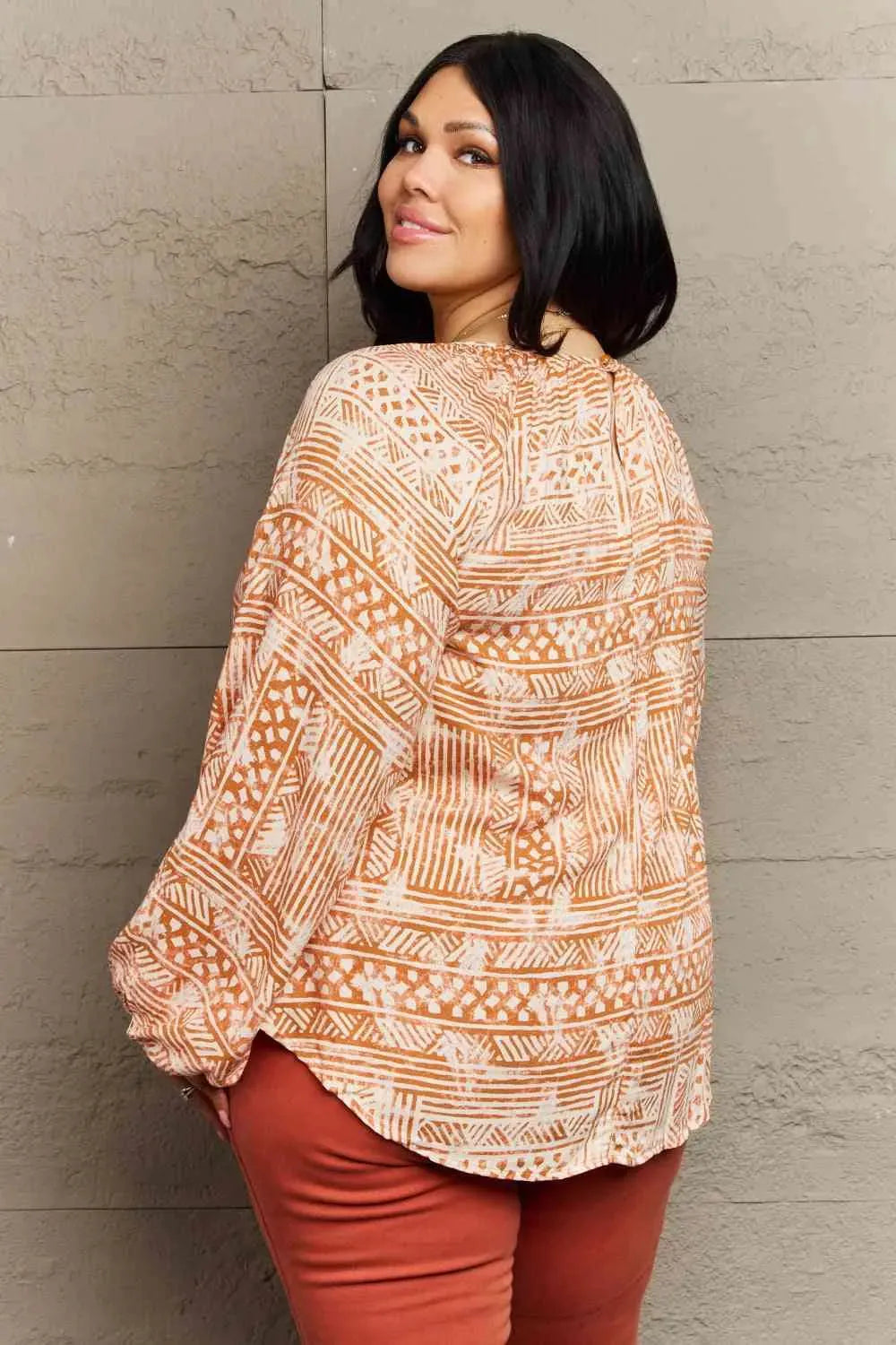 HEYSON Just For You Full Size Aztec Tunic Top Blouses - Tophatter Daily Deals