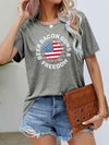 BEER BACON GUNS & FREEDOM US Flag Graphic Tee Mid Gray Women's T-Shirts - Tophatter Daily Deals