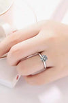 Adored 925 Sterling Silver 3 Carat Moissanite 6-Prong Ring Moissanite - Tophatter Daily Deals