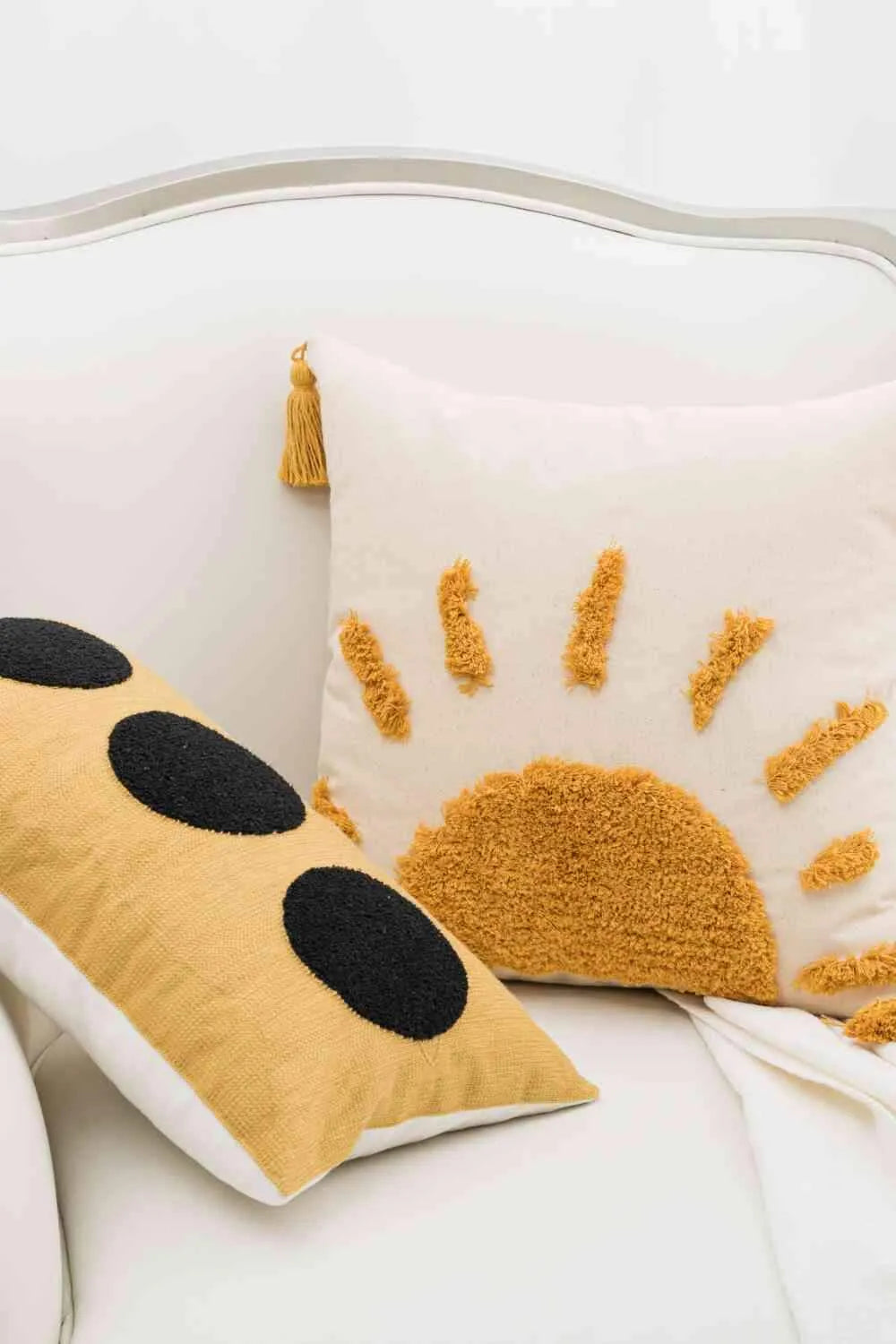 Sun Graphic Tassel Decorative Throw Pillow Case Decorative Pillowcases - Tophatter Daily Deals