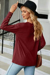 V-Neck Lantern Sleeve T-Shirt Women's T-Shirts - Tophatter Daily Deals