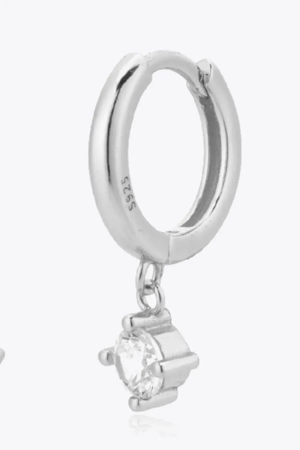 Inlaid Zircon Huggie Drop Earrings Earrings - Tophatter Daily Deals