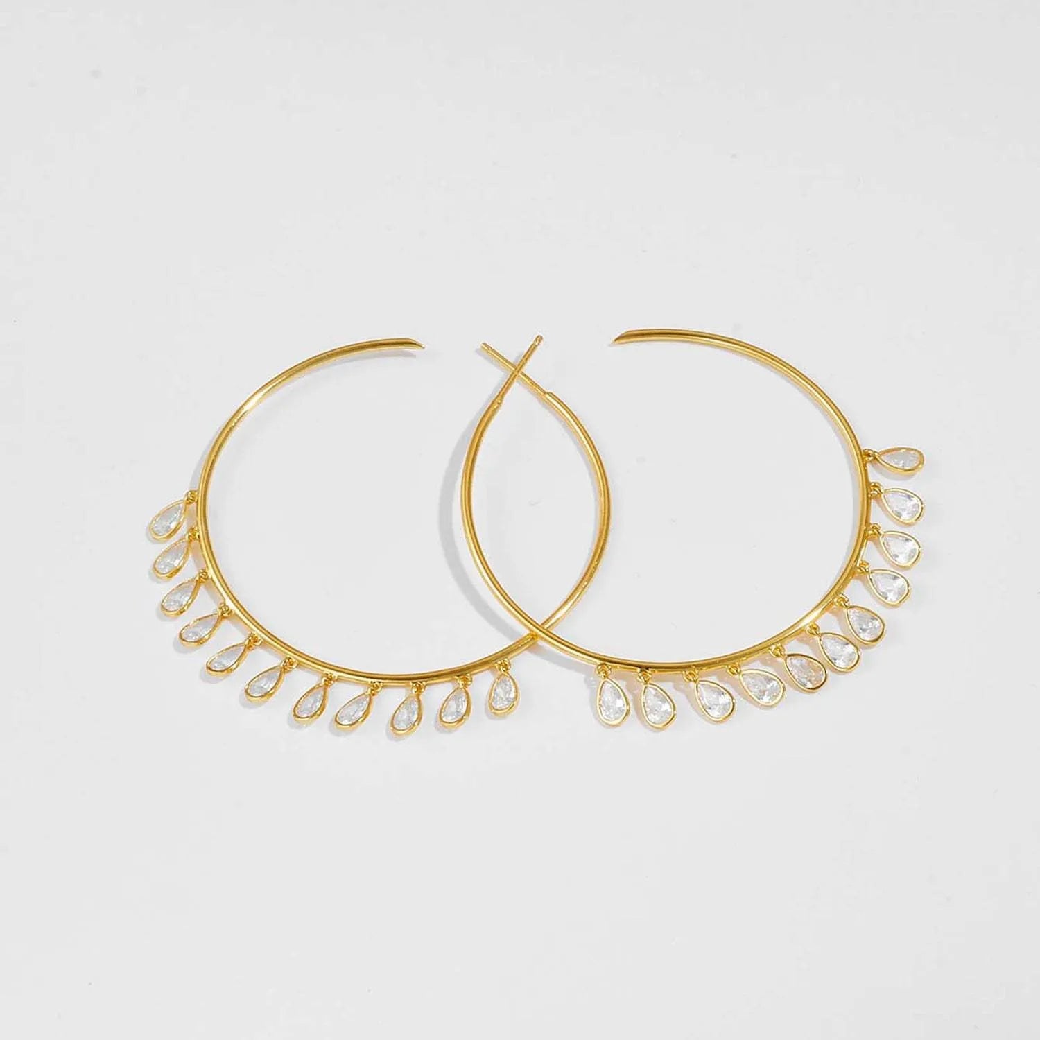 Inlaid Zircon 925 Sterling Silver Earrings Earrings - Tophatter Daily Deals