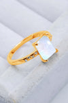 Square Moonstone Ring - Tophatter Deals