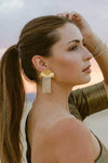 18K Gold Plated Fan Fringe Dangle Earrings Earrings - Tophatter Daily Deals