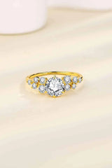 1 Carat Moissanite 925 Sterling Silver Ring Moissanite - Tophatter Daily Deals