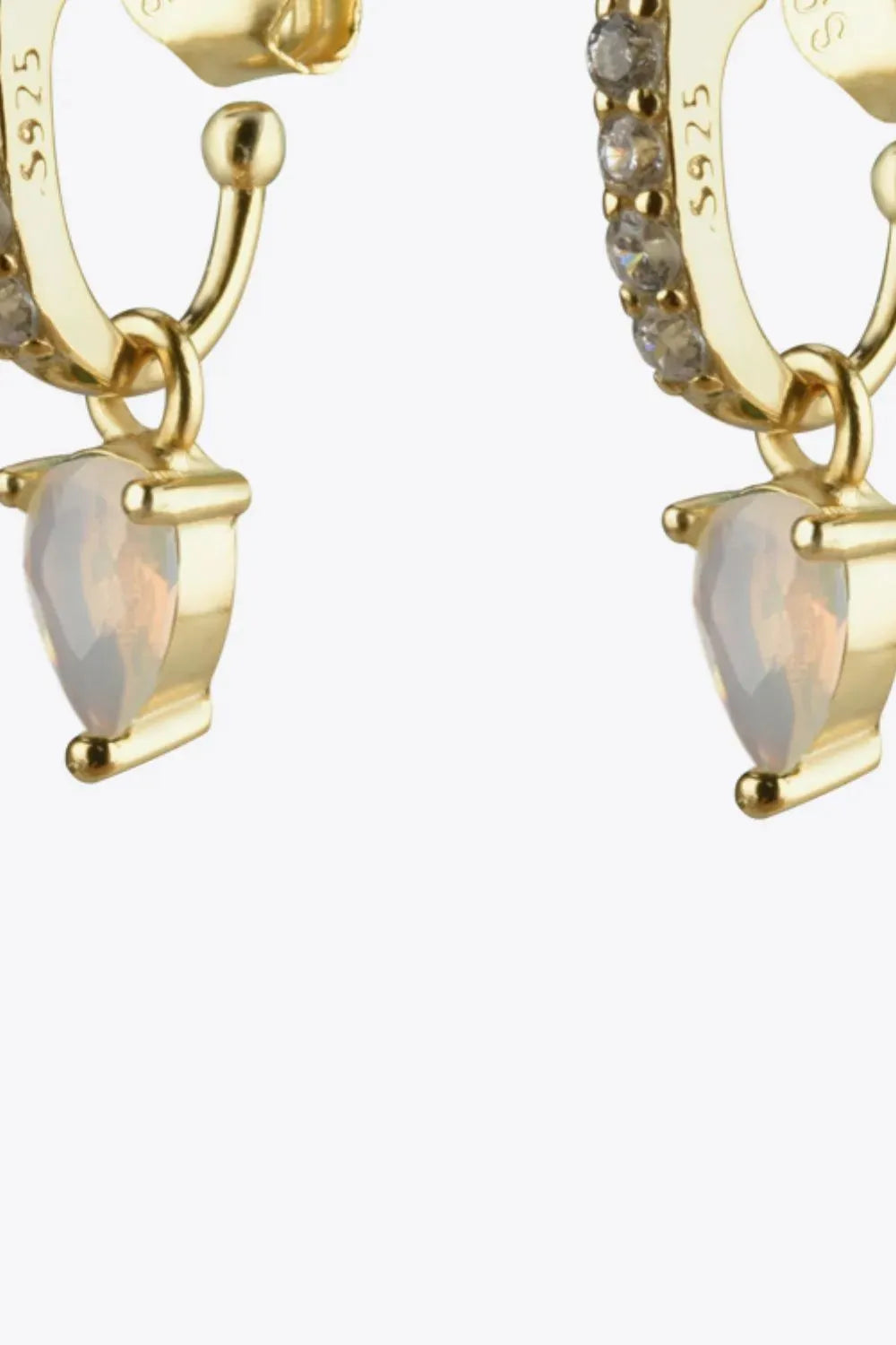 Opal 925 Sterling Silver Drop Earrings Earrings - Tophatter Daily Deals