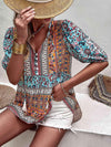 Bohemian Tassel Tie Puff Sleeve Babydoll Blouse Blouses - Tophatter Daily Deals