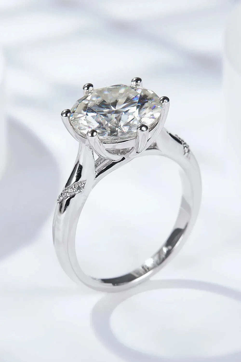 5 Carat Moissanite Solitaire Ring Moissanite - Tophatter Daily Deals