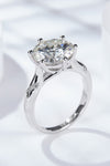 5 Carat  Moissanite Solitaire Ring - Tophatter Deals