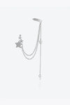 Zircon Star 925 Sterling Silver Single Earring Silver One Size Earrings - Tophatter Daily Deals