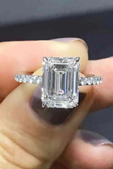 5 Carat Moissanite Side Stone Ring Moissanite - Tophatter Daily Deals