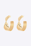 Twisted C-Hoop Alloy Earrings Earrings - Tophatter Daily Deals