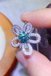 1 Carat Moissanite Flower Shape Open Ring Moissanite - Tophatter Daily Deals