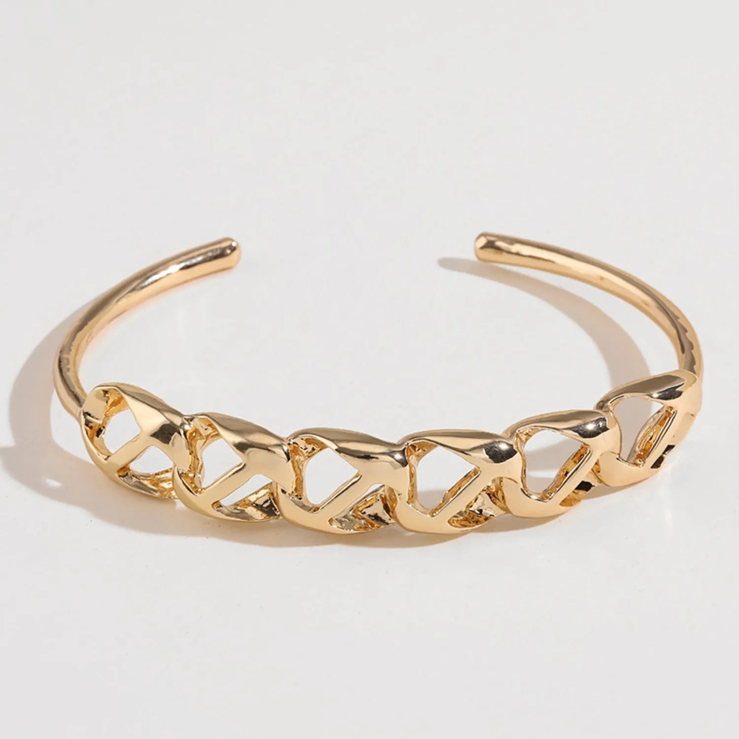 Gold-Plated Alloy Cuff Bracelet Bracelets - Tophatter Daily Deals