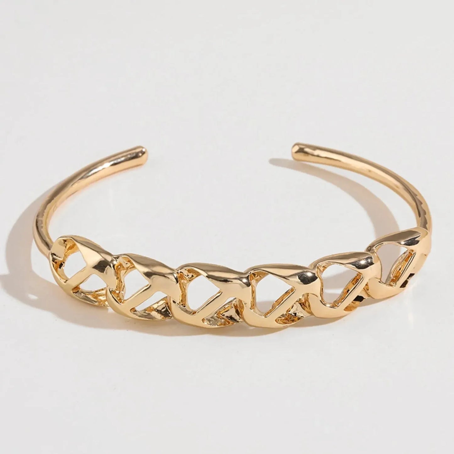 Gold-Plated Alloy Cuff Bracelet Bracelets - Tophatter Daily Deals
