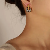 Copper Oil Drip Earrings Earrings - Tophatter Daily Deals