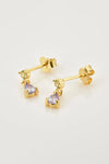 Inlaid Zircon 925 Sterling Silver Drop Earrings Earrings - Tophatter Daily Deals