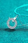 Moissanite Pendant Rhodium-Plated Necklace Moissanite - Tophatter Daily Deals